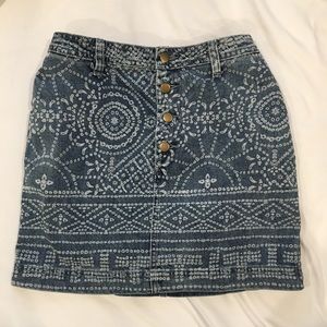 Free people school daze denim skirt size 0